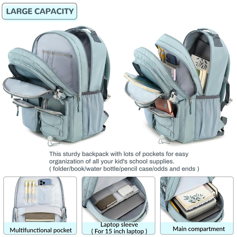 Lohol Water Resistant Daypack with Mulitiple Pockets for Travel Outdoor