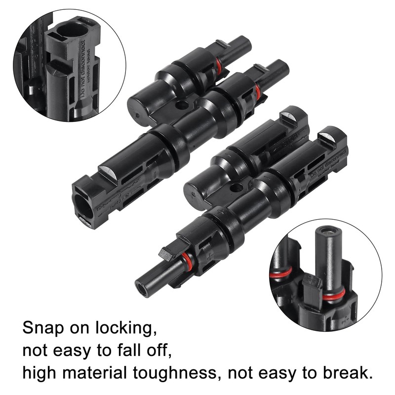 Photovoltaic Connector Solar Waterproof Adapter Cable T Branch 1 to