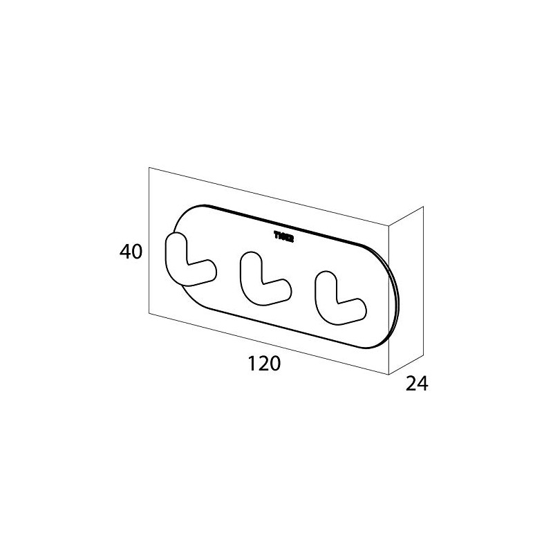 Tiger Rondo Hook Rail Stainless Steel White Easy to Install