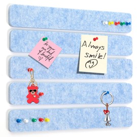 5 Pack Bulletin Board for Bedrooms Offices Home Wall Decoration, Notice Board Self Adhesive Cork Board with 35 Push Pins for Paste Notes, Photos, Schedules