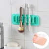 MEELYHOME Wall-Mounted Makeup Brush Organizer Silicone Cosmetic Brush Storage Rack