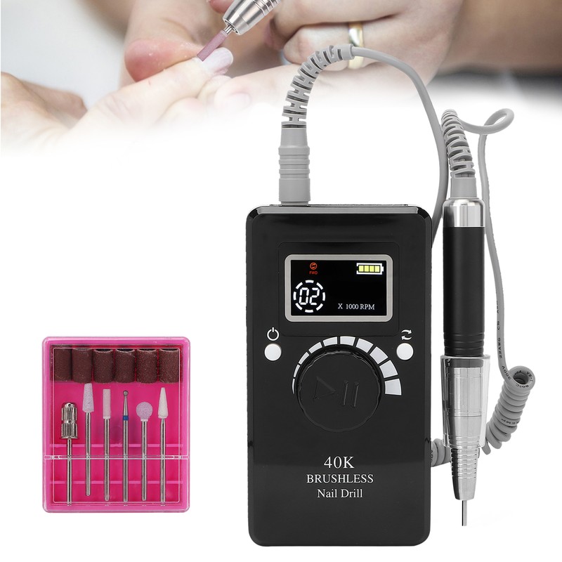 Portable Manicure Pedicure Nail Drill Kit Electric Nail Drill Machine