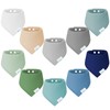 Miyacare Pack of 10 Baby Bibs Triangular Scarf, Super Absorbent,