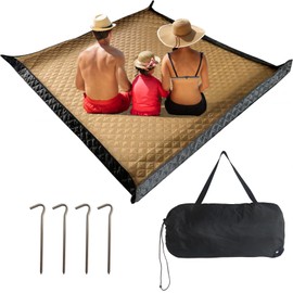 NIANNUJIAO Picnic Blankets Extra Large 80'' x 80''Waterproof Sandproof,Machine Washable,Outdoor Blanket with Stakes for Grass Concert, Park, Lawn,Travel,Spring Summer