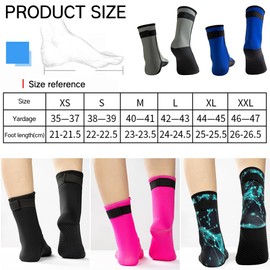 Tyuodna 3mm Neoprene Socks,Thermal Wetsuit Socks,Thickened Non-Slip Diving Socks Boots,Quick-Drying Swimming Socks for Men Women(M:40-41, Grey)