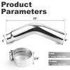 A-KARCK Elbow Exhaust Tip 5.0" Inlet with a Clamp, Chrome