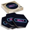 4 x Hexagon Coasters - Neon Sign Design Holly Name