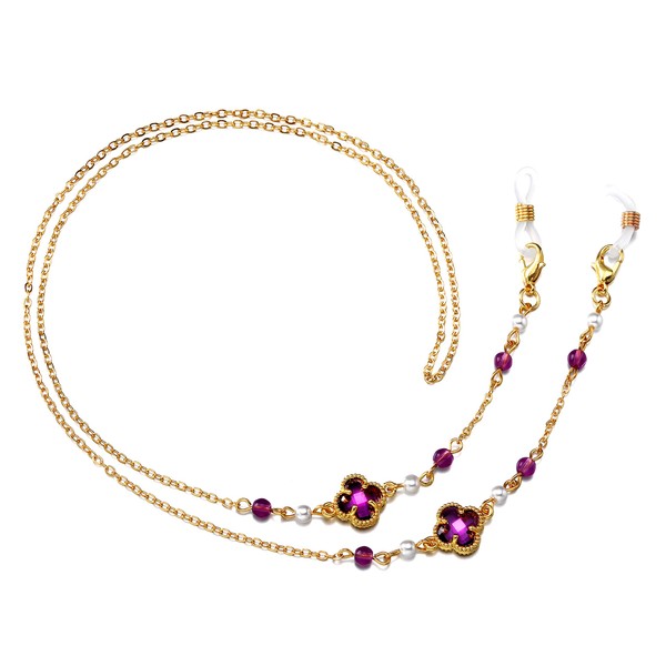 CHARMINGO Mask Lanyard Chain Eyeglasses Chain for Women Four-leaf Sunglass