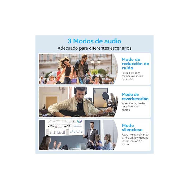GARUISKY 3 en 1 Microfono Inalambrico de Solapa 2 Pack