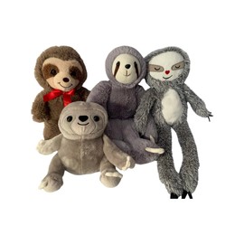 Weighted stuffed animal, sloth plush with 2 lbs, plush bears, washable plush buddy, Aunt Sandy's Sewing