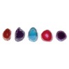 Pack of 5 Polished Agate Geode Discs, Stone Agate Light