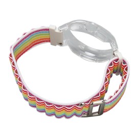 Watch Band Replacement with Plastic Protective Bumper Case, Adjustable Wristband Strap Elastic Fabric Nylon Watch Band for Pixel (Multicolor and Transparent Case)