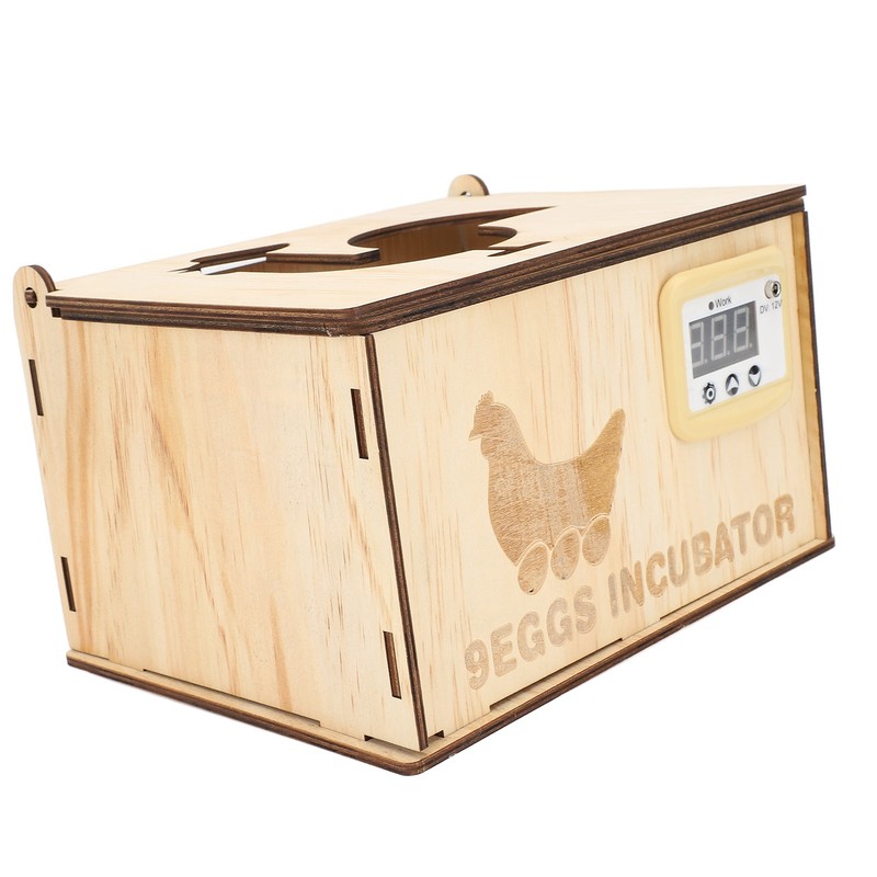 9 Egg Incubator Smart Pine Wood Efficient Thermostat Water Bed