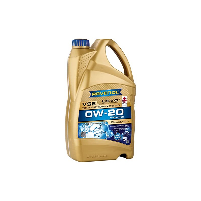 RAVENOL J1A1583-005 VSE 0W-20 Fully Synthetic Motor Oil (5 Liter)