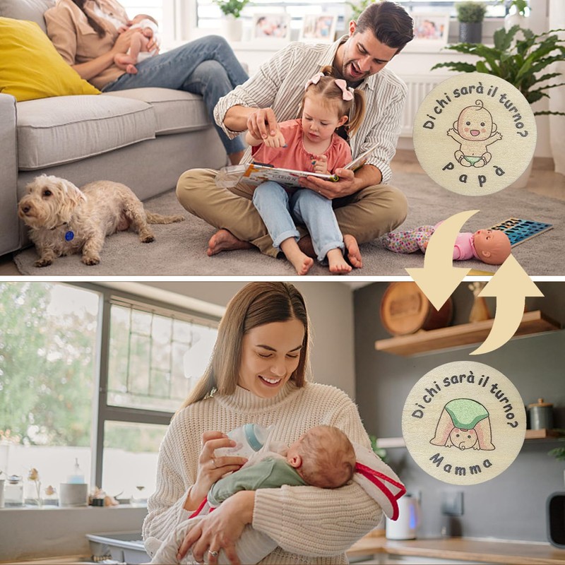 2 Cartoon -Holzschilder, Babygeschenke, Kreatives Handwerk, Lustige Gedenkplaques, Baby -Party