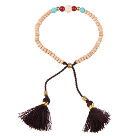 KELITCH New Wood Bead Friendship Bracelet Handmade Beach Tassel Bracelet
