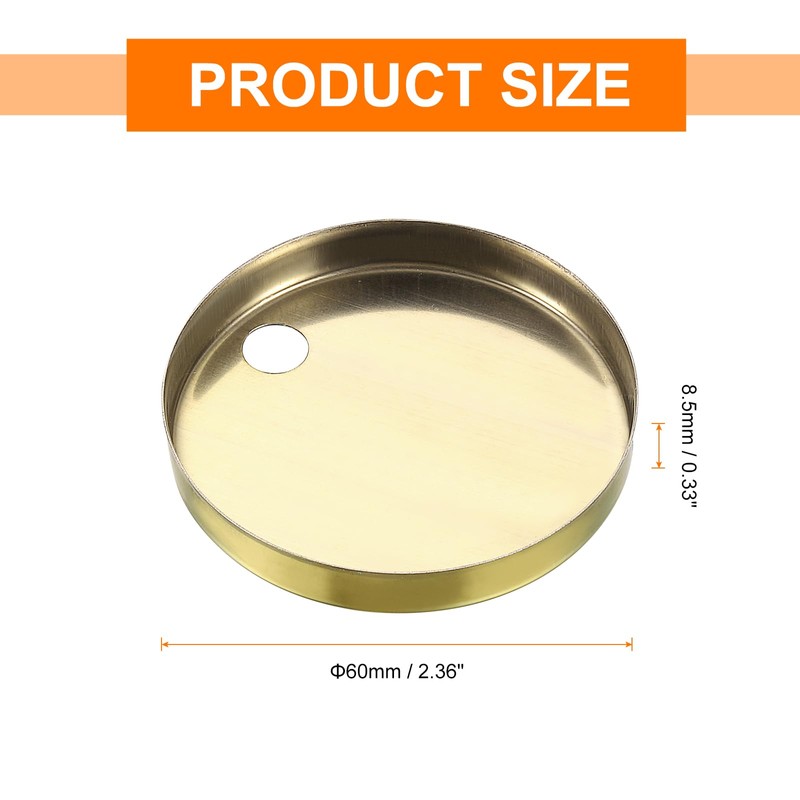 uxcell 2Pcs Toilet Seat Hinge Cover, 60mm Stainless Steel Toilet