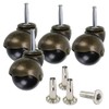 MDLUU 4 Pcs 2" Stem Casters, Antique Ball Caster Wheel