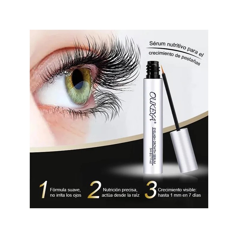 Oukeya Eyelash Growth Care, Ayuda Al Crecimiento De Las Pest