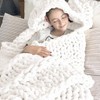 INNDUN Chunky Knit Blanket 48"x72" Handwoven Interior Decoration for Large