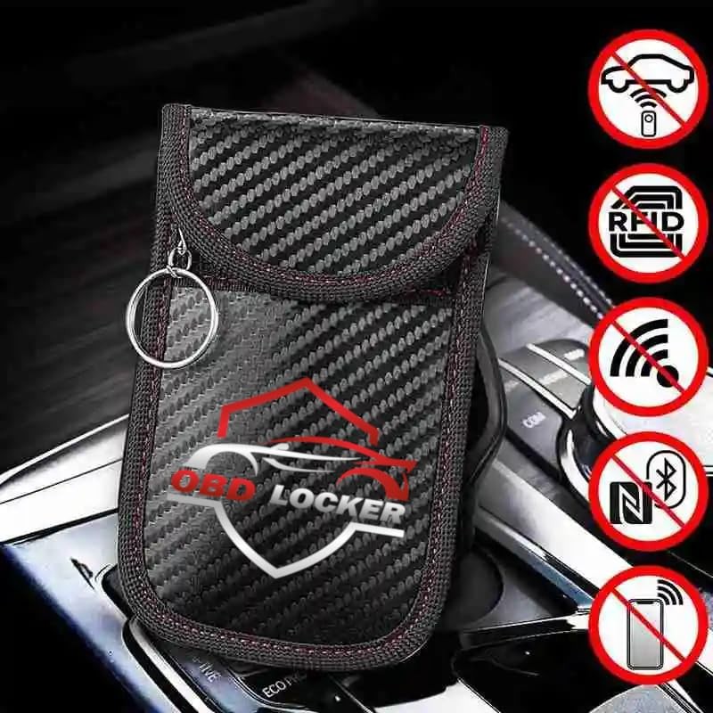 RFID Protection Car Key Blocking Faraday Pouch Carbon Fiber Compatible