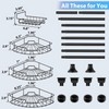 Nicecho 4 Tiers 39"-125" height Black Tension Pole Bathroom Organizer