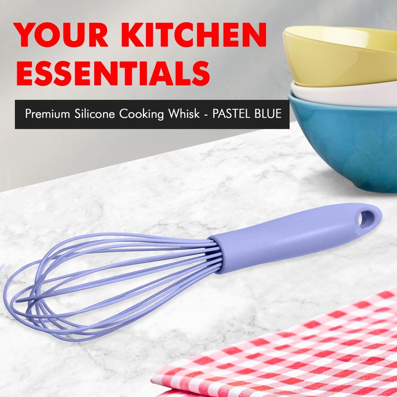 Chef Craft Premium Silicone Wire Cooking Whisk, 10.5 inch, Pastel