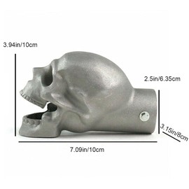 Kuashidai 2.5" skull crossbones exhaust trim stainless steel exhaust tailpipe trim, Large 55-65mm