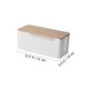 DOITOOL Bamboo Cover Cable Management Box Cable Organizer Nightstand Cord