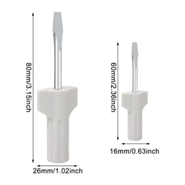yueton 2PCS Sewing Machine Screwdriver White Sewing Machine Needle Plate Screwdriver Regular and Mini Screwdrivers Home Sewing Machine Repairing Tool for Sewing Machine