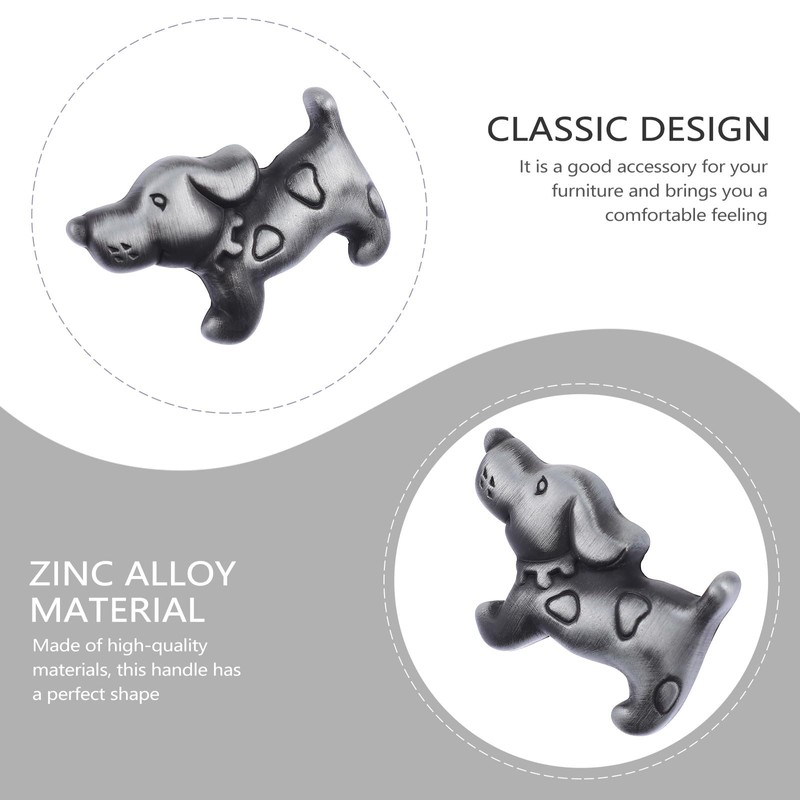 TEHAUX 1 Set Drawer Handle, Cute Dog Knobs with Screw