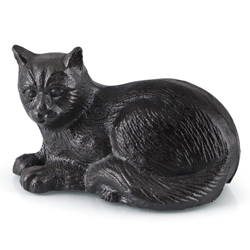 MOLIGOU Cast Iron Cat Statue, Cat Figurine Home Decor, Cat