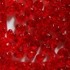 BeadExplosion Heart Beads Ruby Red Transparent Large Hole Pony Beads