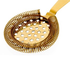 Barfly M37037GD Classic Hawthorne Spring Bar Strainer, Gold Plated