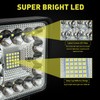 LED Work Lights for Truck Tractor, 4 Inch 123W Square