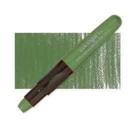 KINGART GS035-1 Gel Stick Single, OLIVE GREEN Color, Artist Mixed Media Crayons - Non-Toxic, Olive Green