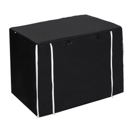 Morezi Dog Crate Cover for Wire Crates Kennel 2 Doors Heavy Duty Waterproof Windproof Soundproof Pet Cage Cover Home Decoration - Cover only - Black - Fits 48 Inch Crates