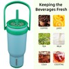 BJPKPK 30 OZ Insulated Travel Tumbler with Handle and Straw,