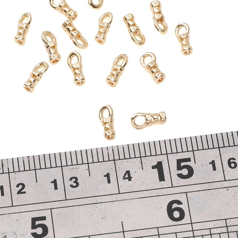 18K Gold Plated Knot Covers Cord End Caps 3x7mm Hole