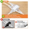 Zlierop 12 FT Clear Extension Cord, 3 Outlet Extension Cords