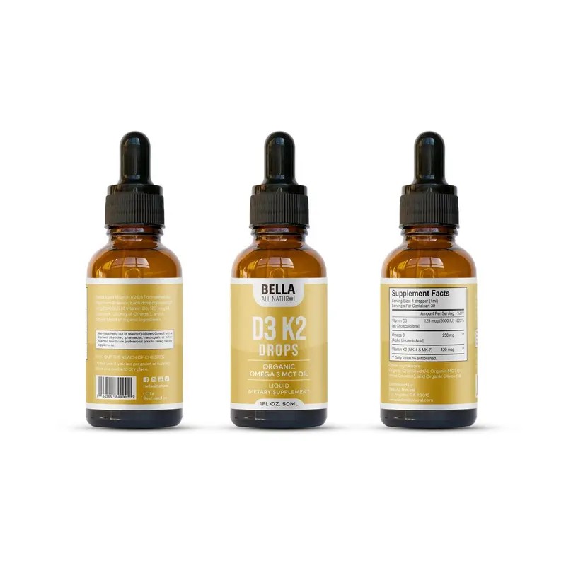 Drops with Organic Omega-3 MCT Oil – D3 & K2