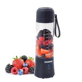 Nuwave 16OZ On-the-Go Personal Blender, Lightweight & Portable Blender for Shakes and Smoothies, 6 Blades, USB Rechargeable, Leak-Proof Lid, BPA-Free, Self-Cleaning, for Gym, Kitchen, Office