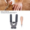 Leather Silent Pliers Diamond Awl Black Handle 4mm 4 Teeth