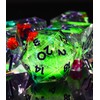 SIQUK 7 Pieces Liquid Core Dice Luminous Dice Glow Dice