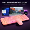 GLB Wireless Keyboard and Mouse Combo, RGB Backlit Rechargeable Full-Size