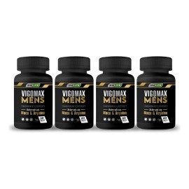 Pack 4 Vigomax Mens Multivit Testo, Maca Arginina 60 Caps Sabor Sin Sabor