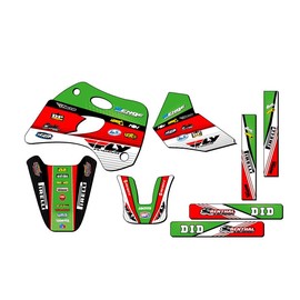 1994-1997 KX 80 Ricochet Green Senge Graphics Base Kit Compatible with Kawasaki