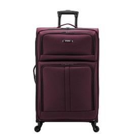 U.S. Traveler Anzio Softside Expandable Luggage with Spinner Wheels, Burgundy, 30-Inch Large