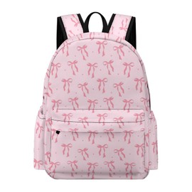 CSSGUOTOU Bow Cute School Bag, Bow Backpack, 17 inch Preppy Rucksack, Bow Lovers Gifts