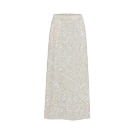 fransa FRMADDIE SK 1 Women's Maxi Skirt A-Line Skirt 90% Cotton 10% Linen Regular Fit, Arctic Wolf Mix 02f (203087)